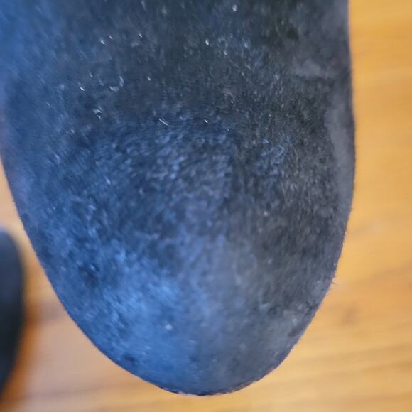 Cole Haan Black Suede Ankle Boots Spike Heel Slip On Party Night‎ Out Witchy - 6 - Picture 8 of 10